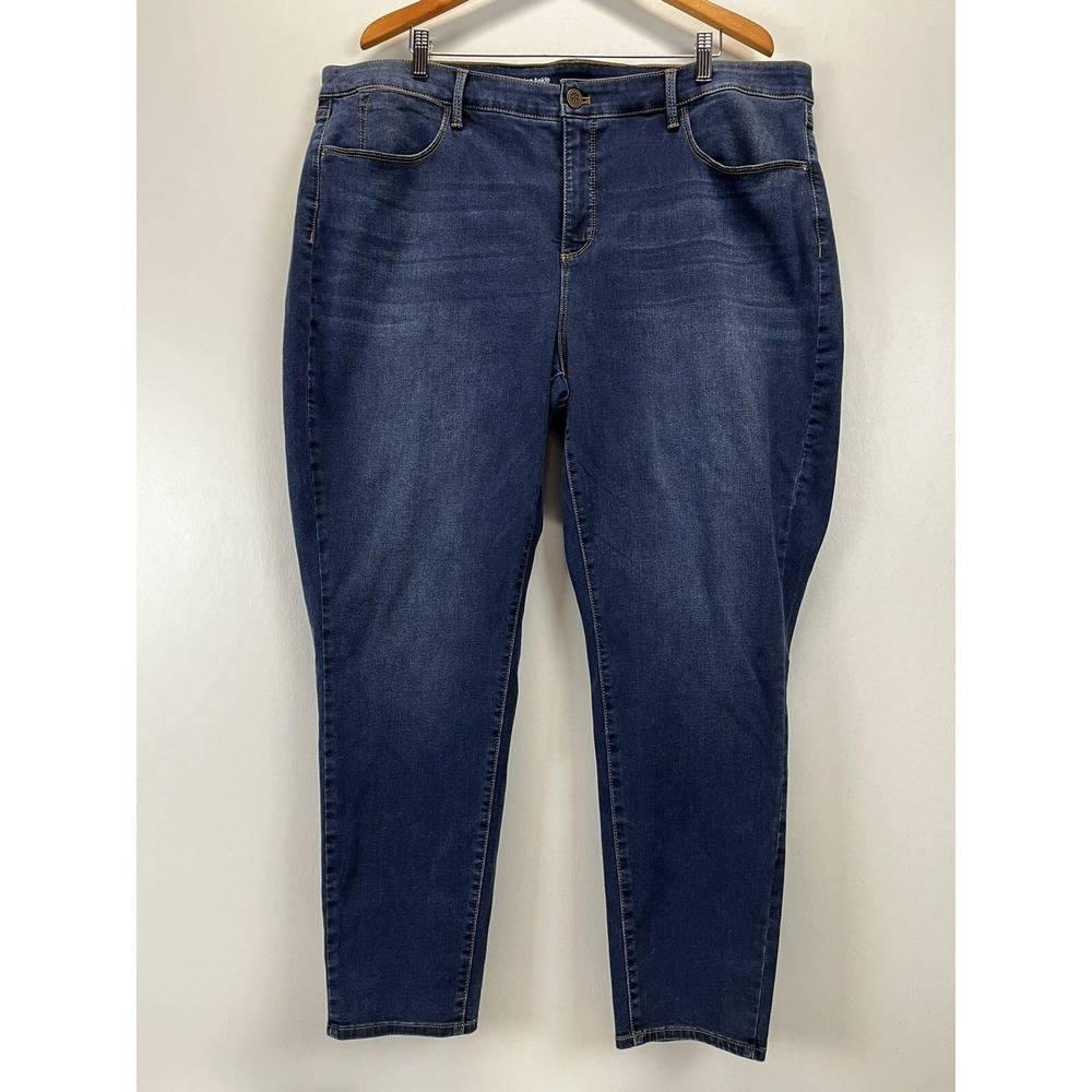 NEW! Talbots Flawless Jegging Ankle Jeans 22W Plus High Waist Medium Wash Womens